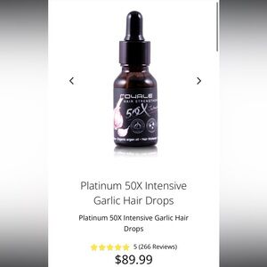 Platinum 50X Intensive Garlic Hair Drops Strengthening Formula